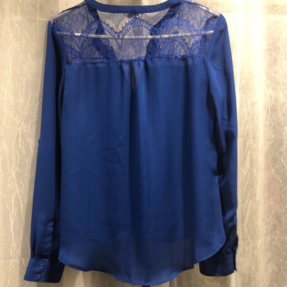 BOGO Long sleeve chiffon button up blouse - Picture 2 of 5
